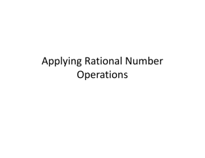 Applying Rational Number Operations