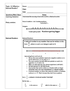 3.1 What is a Rational Number?