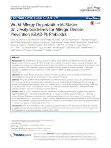 Prebiotics - World Allergy Organization Journal