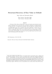 Structural Recovery of Face Value at Default