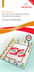 PRUcash max limited pay