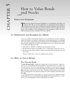 Chapter 5: How to Value Bonds and Stocks