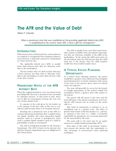 The AFR and the Value of Debt - Willamette Management Associates