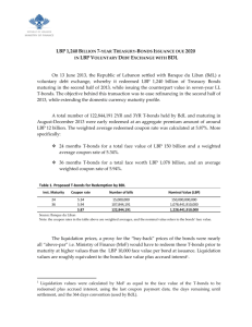 7.50 LBP Treasury Bonds due June 2020, in