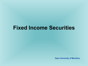 Fixed Income Securities - Open University of Mauritius