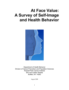 At Face Value: A Survey of SelfImage and Health Behavior