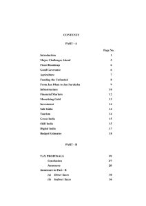 2015 - 2016 - Union Budget & Economic Survey