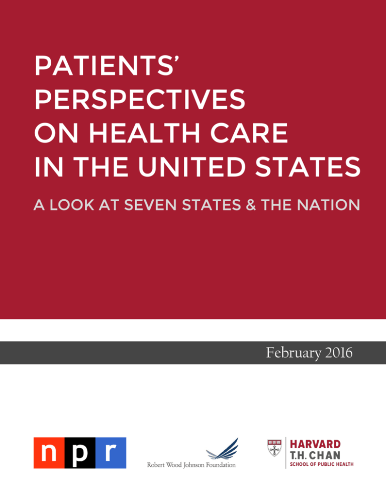 Patients Perspectives On Health Care In The United States