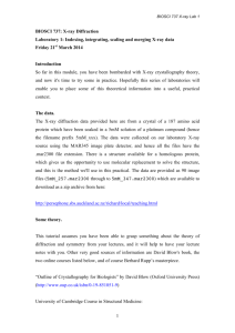 1 BIOSCI 737: X-ray Diffraction Laboratory 1