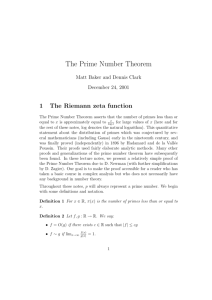 The Prime Number Theorem