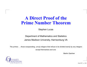 A Direct Proof of the Prime Number Theorem - it