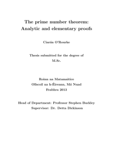 The prime number theorem: Analytic and elementary proofs