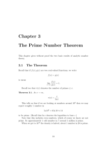 Chapter 3 The Prime Number Theorem