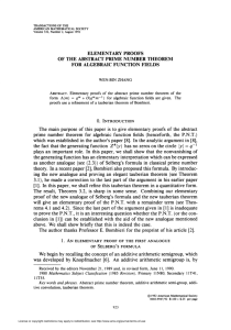 elementary proofs of the abstract prime number theorem for