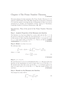 Chapter 4 The Prime Number Theorem