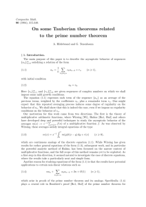 On some Tauberian theorems related to the prime number