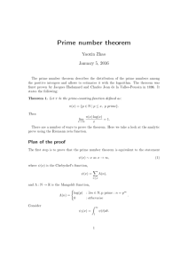 Prime number theorem