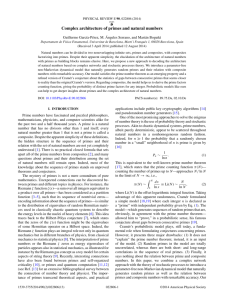 Complex architecture of primes and natural numbers