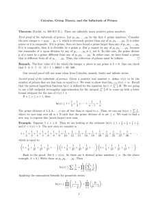 Calculus, Group Theory, and the Infinitude of Primes Theorem