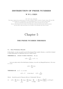 Chapter 5 - THE PRIME NUMBER THEOREM