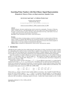 Searching Prime Numbers with Short Binary Signed