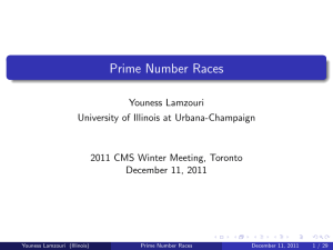 Prime Number Races