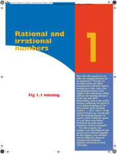 Chapter 1 Rational and irrational numbers