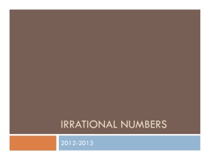 irrational numbers