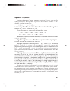 Signature Sequences