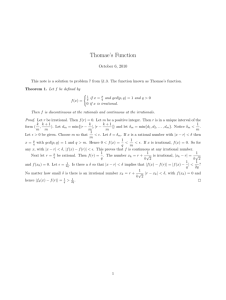 Thomae`s Function