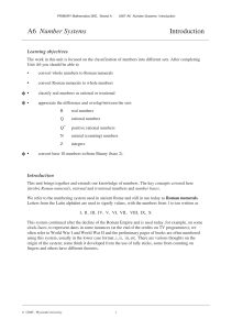 A6 Number Systems Introduction