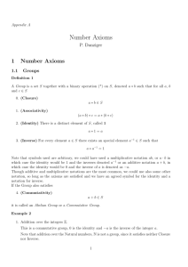 Number Axioms