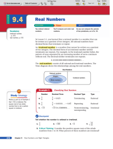 Real Numbers