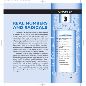 REAL NUMBERS AND RADICALS