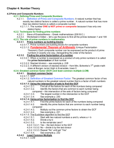 Chapter 4: Number Theory 4.2.3.1.2. Fundamental Theorem of