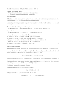 Math 214 Foundations of Higher Mathematics C.K. Li Chapter 11