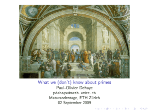 What we (don`t) know about primes