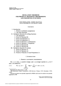 OSCILLATION THEOREMS FOR PRIMES IN ARITHMETIC