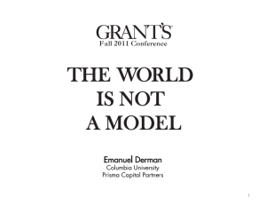the world is not a model - Grant`s Interest Rate Observer