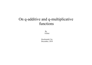 On q-additive and q-multiplicative functions