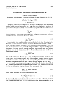 Multiplicative functions at consecutive integers. II