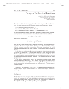 Groups of Arithmetical Functions