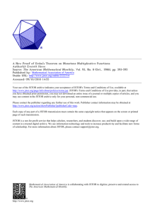 A New Proof of Erdos`s Theorem on Monotone Multiplicative Functions