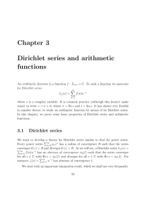 Chapter 3 Dirichlet series and arithmetic functions