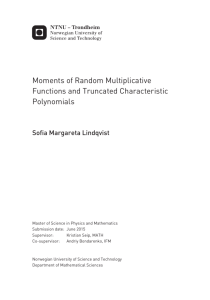 Moments of Random Multiplicative Functions and Truncated