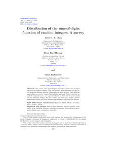 Distribution of the sum-of-digits function of random integers: A survey