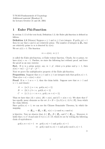 1 Euler Phi-Function