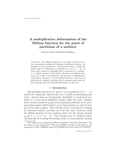 A multiplicative deformation of the Möbius function for the poset of