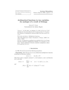 Arithmetical functions in two variables. An analogue of a