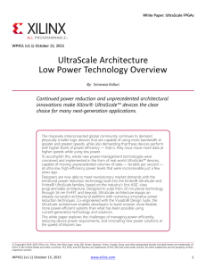 UltraScale Architecture Low Power Technology Overview